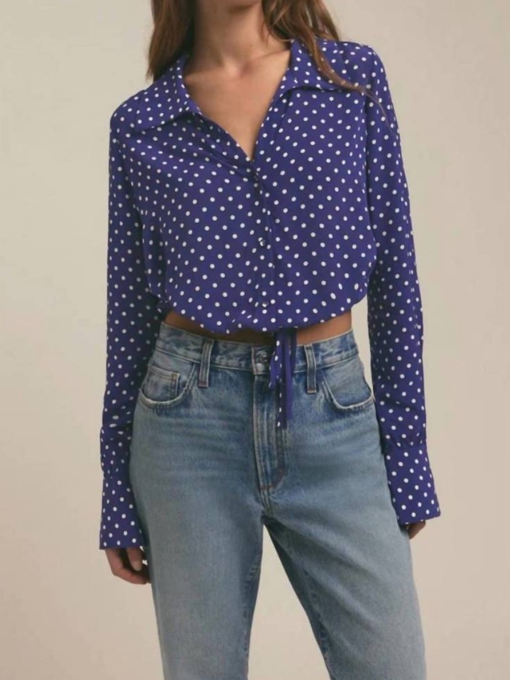 Favorite Daughter The Parker Top In Venetian Ditsy Polka Dot NWT Size Medium